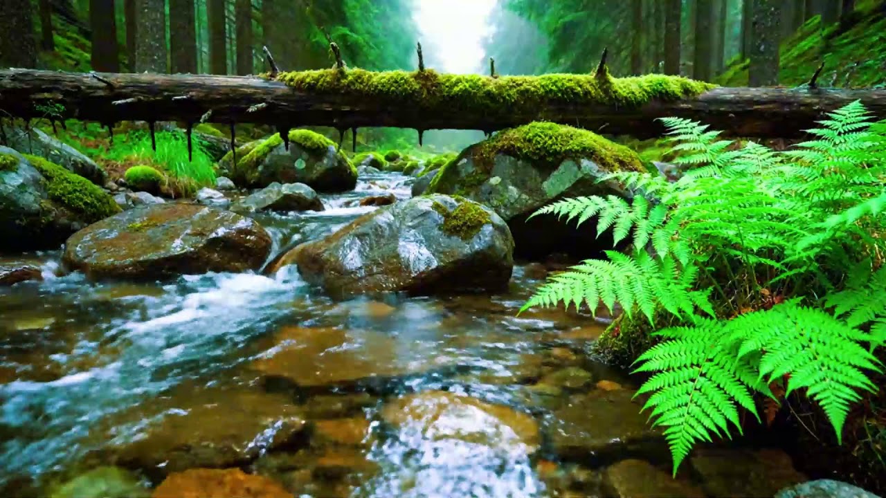 Relaxing Forest Sounds 🌿 Flowing Water & Gentle Birdsong for Deep Sleep