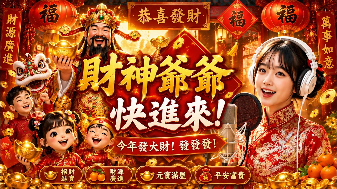 🎤| 迎財納福《財神爺爺快進來》| 
