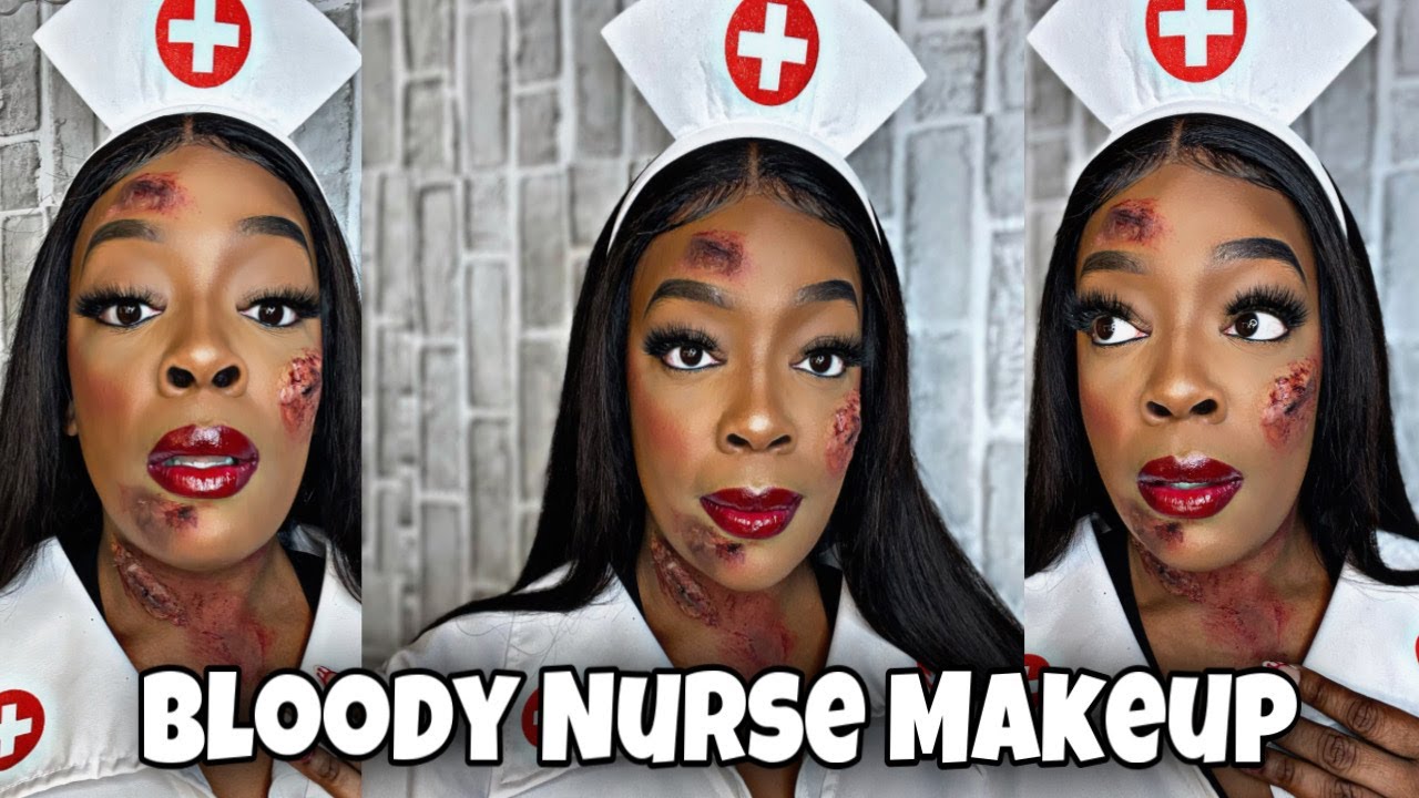 How To Do Fake Bloody Wounds | Bloody Nurse Makeup Tutorial Step By Step