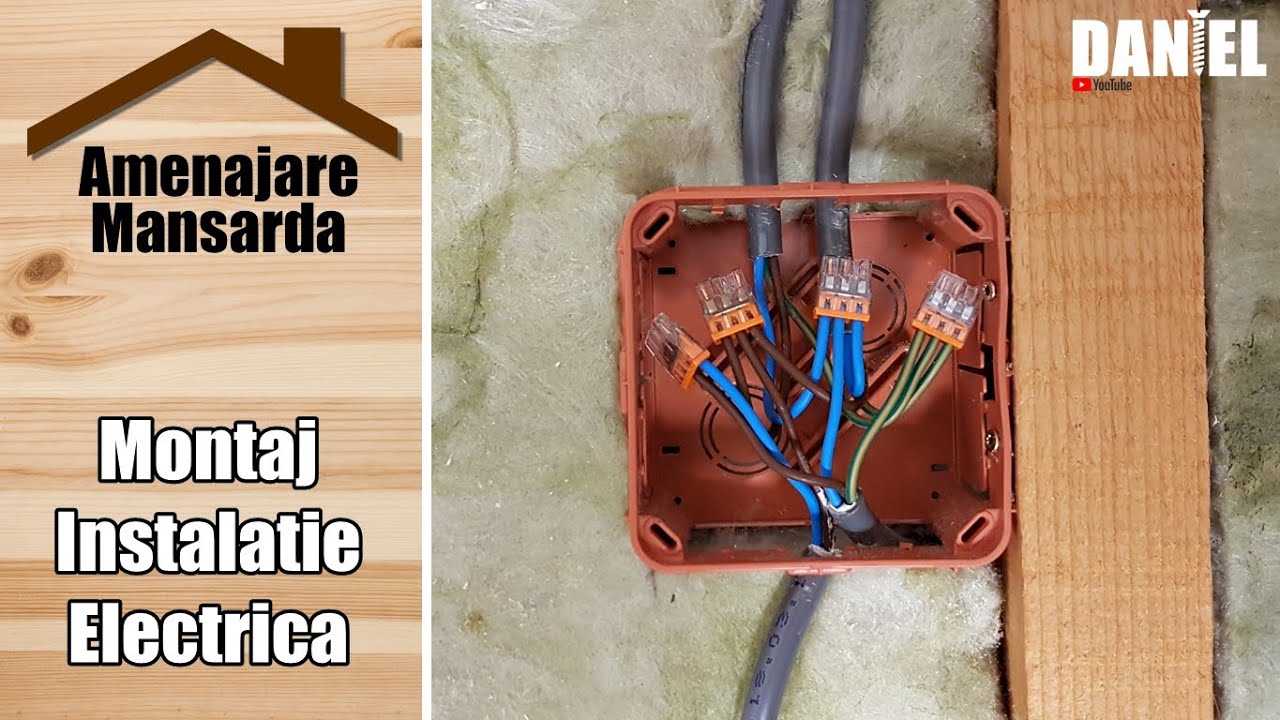 Montaj instalatie electrica la mansarda din lemn