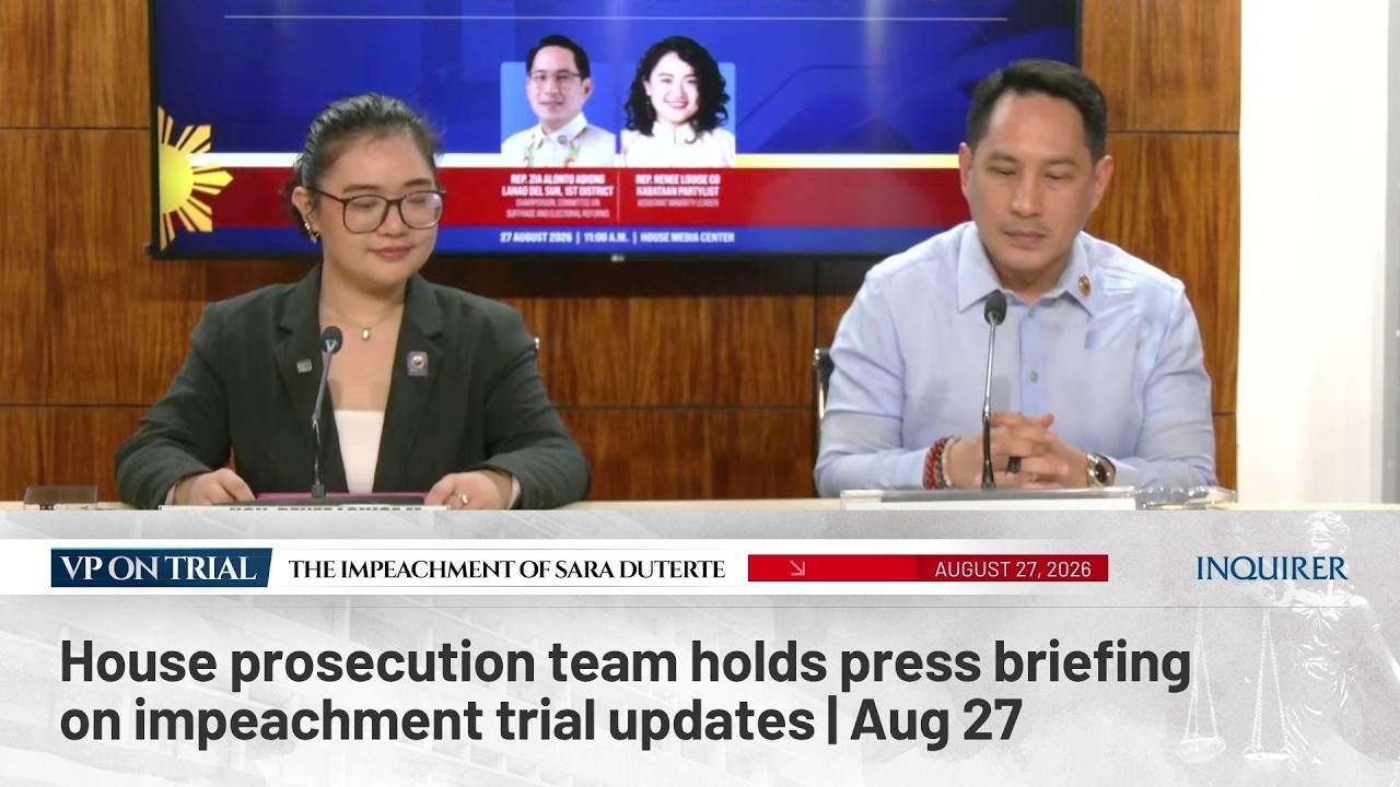 LIVE: House prosecution team holds press briefing on impeachment trial updates | Aug 27