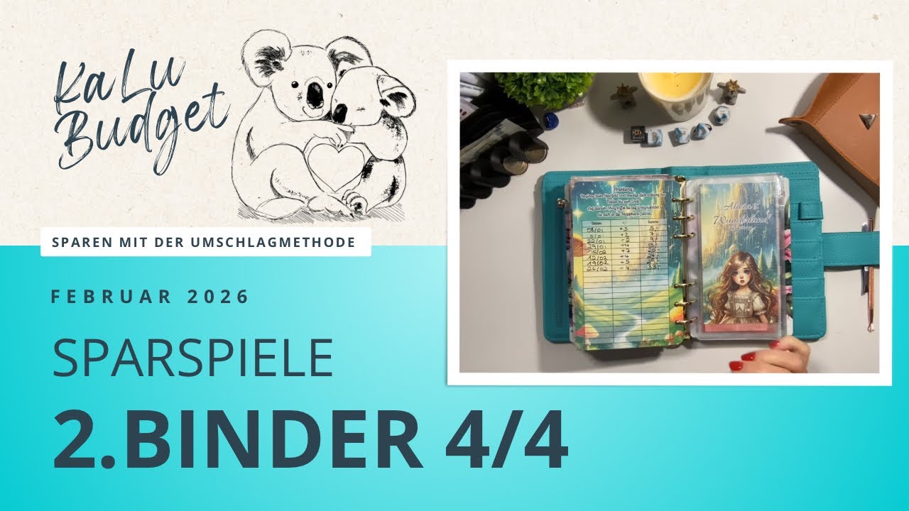 Sparspiele im Binder 2 | Februar 2026 4/4 | Budget 90 Budget | wir pushen ein paar Challenges