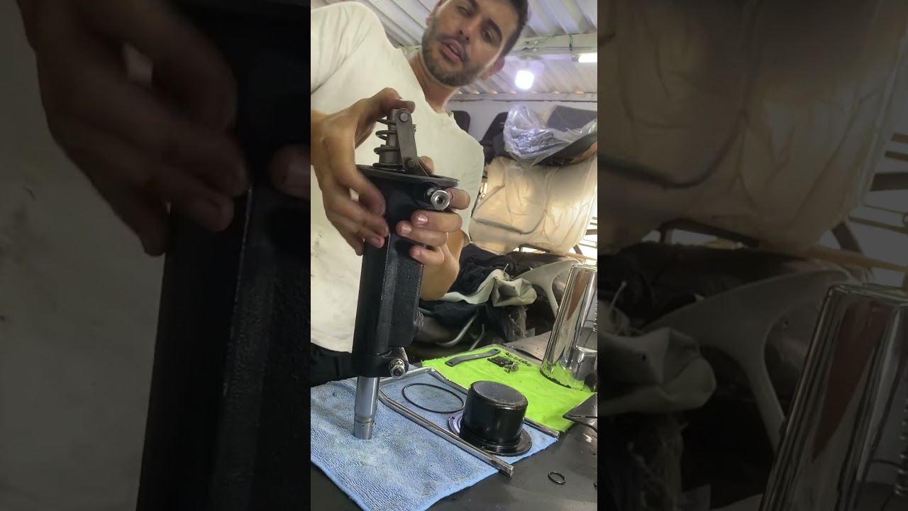 Montagem hidráulico cadeira salão .