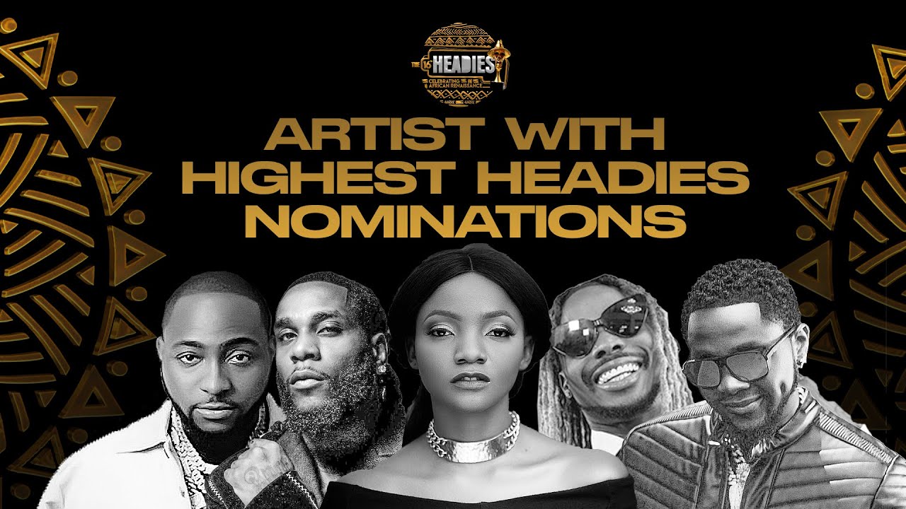 ARTISTE WITH HIGHEST HEADIES NOMINATIONS