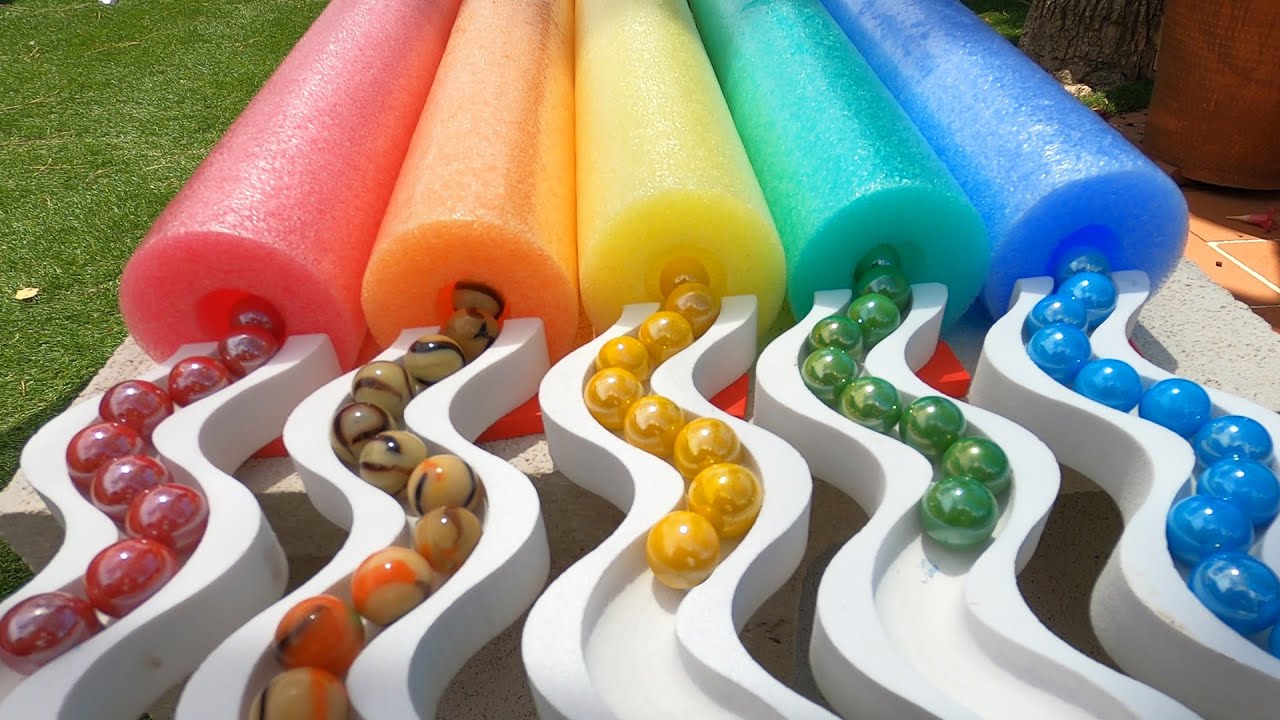 Marble Run Race ASMR Pop Tubes | Whirlpool Colorful Blocks