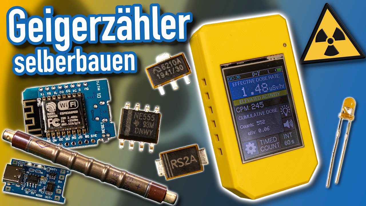 Geigerzähler selber bauen | Radioaktivität messen | Geiger Müllerzählrohr