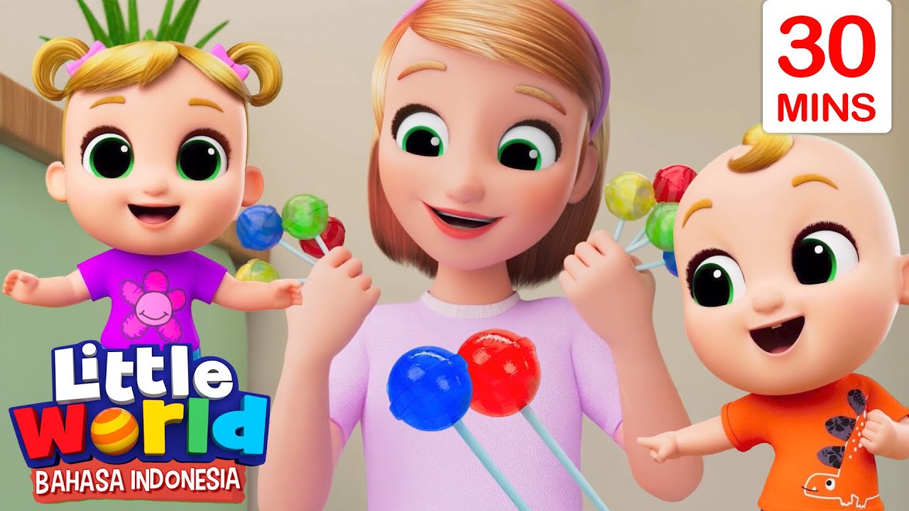 Permen Loli Warna Warni | Little World Bahasa Indonesia | Kartun dan Lagu Anak