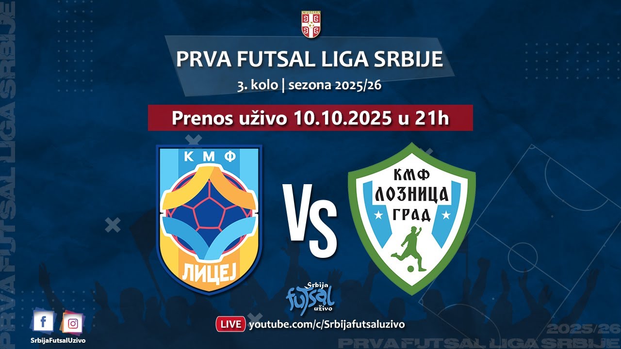 KMF Licej - KMF Loznica Grad | Prva futsal liga Srbije