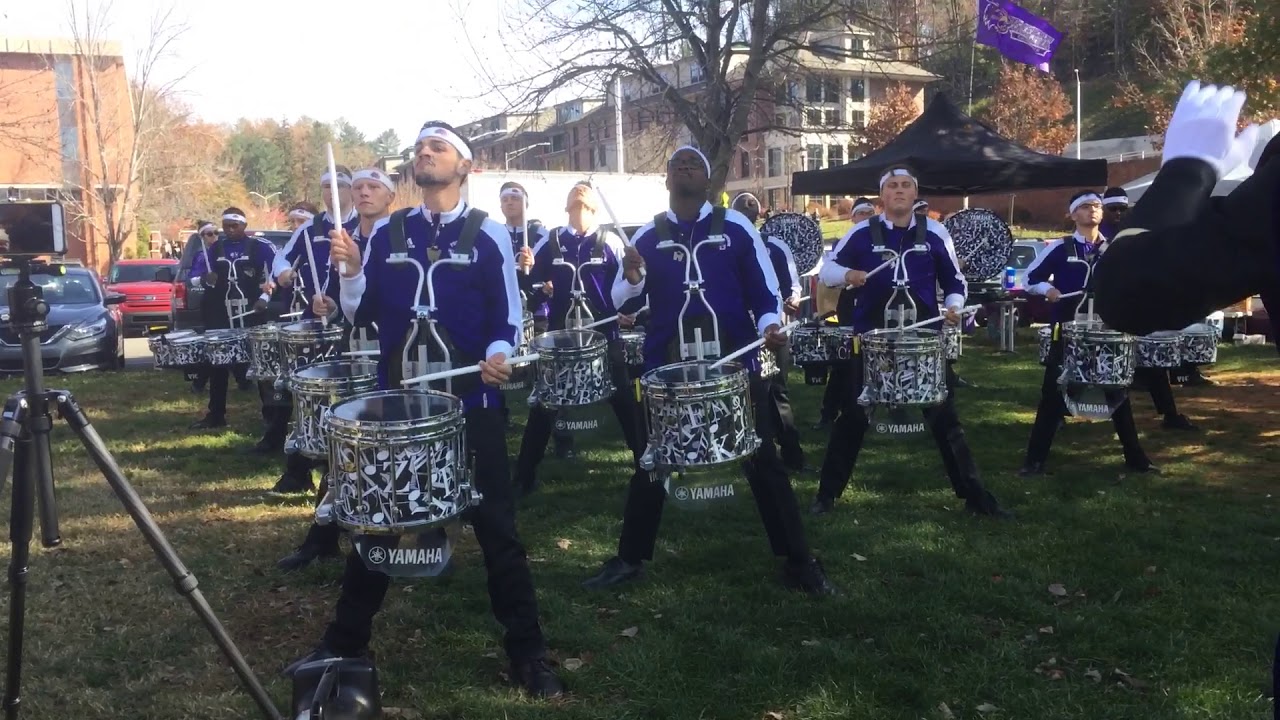 WCU drumline 2017 drum feature