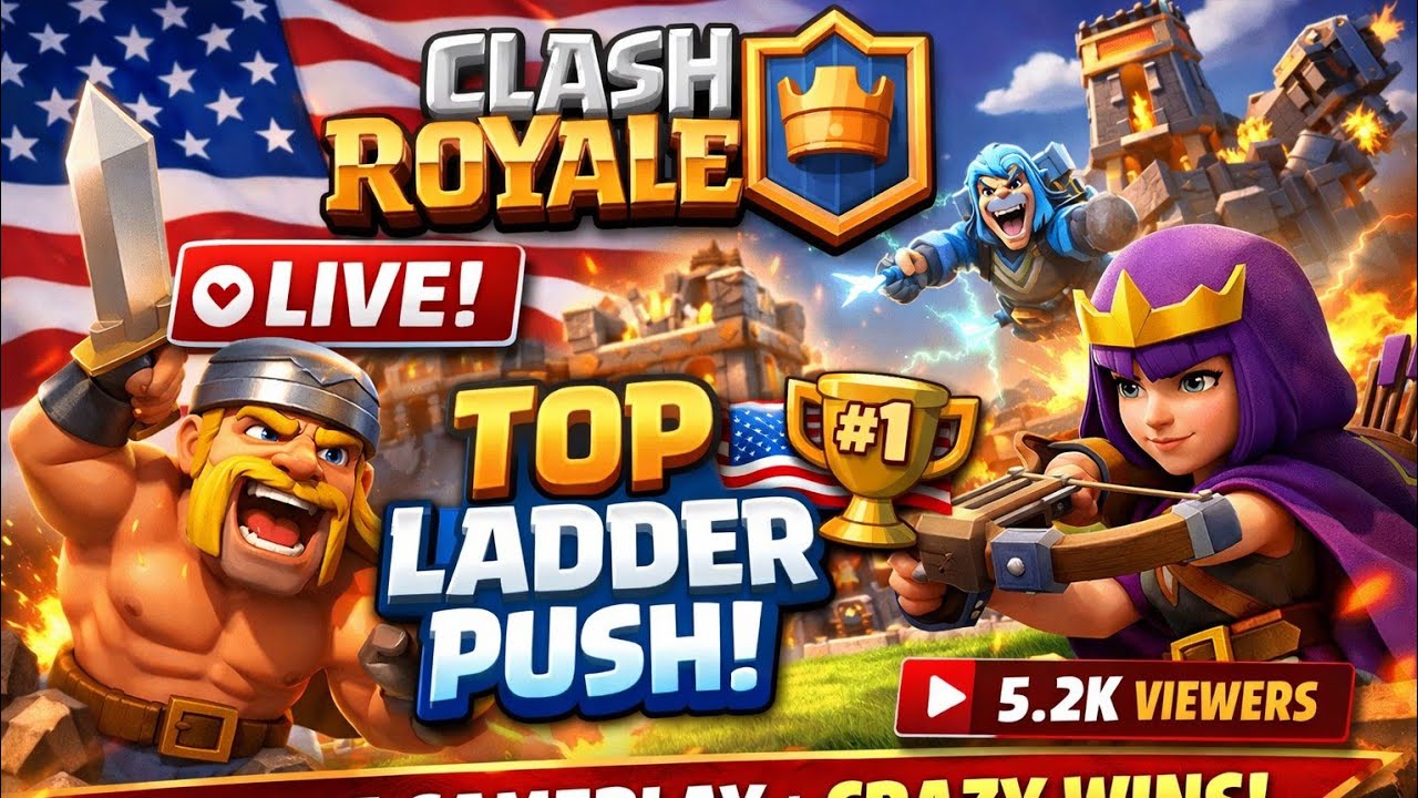 LIVE NOW ⚡ High Skill Matches + Crazy Wins | Clash Royale