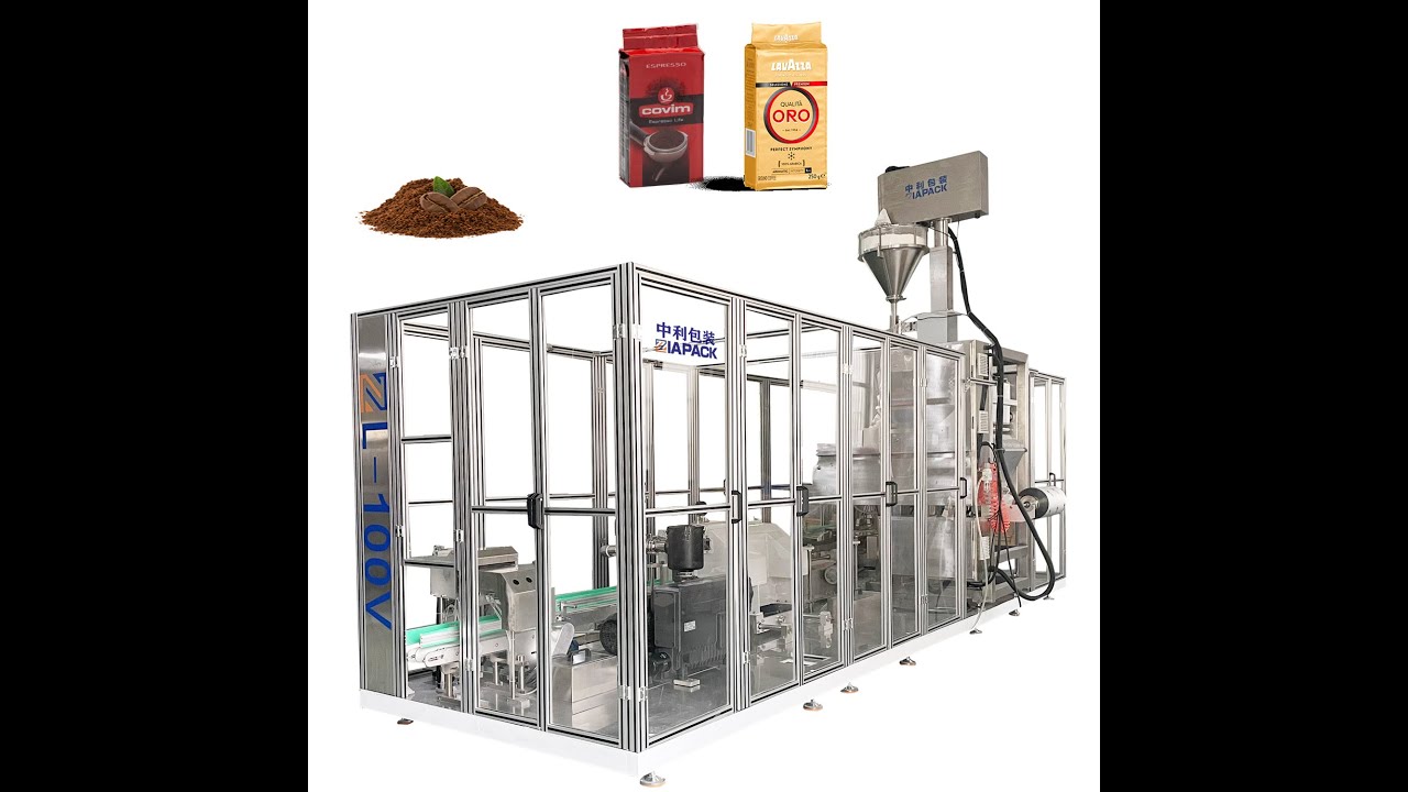 Automatic brick vacuum bag packaging machine for 1kg powder