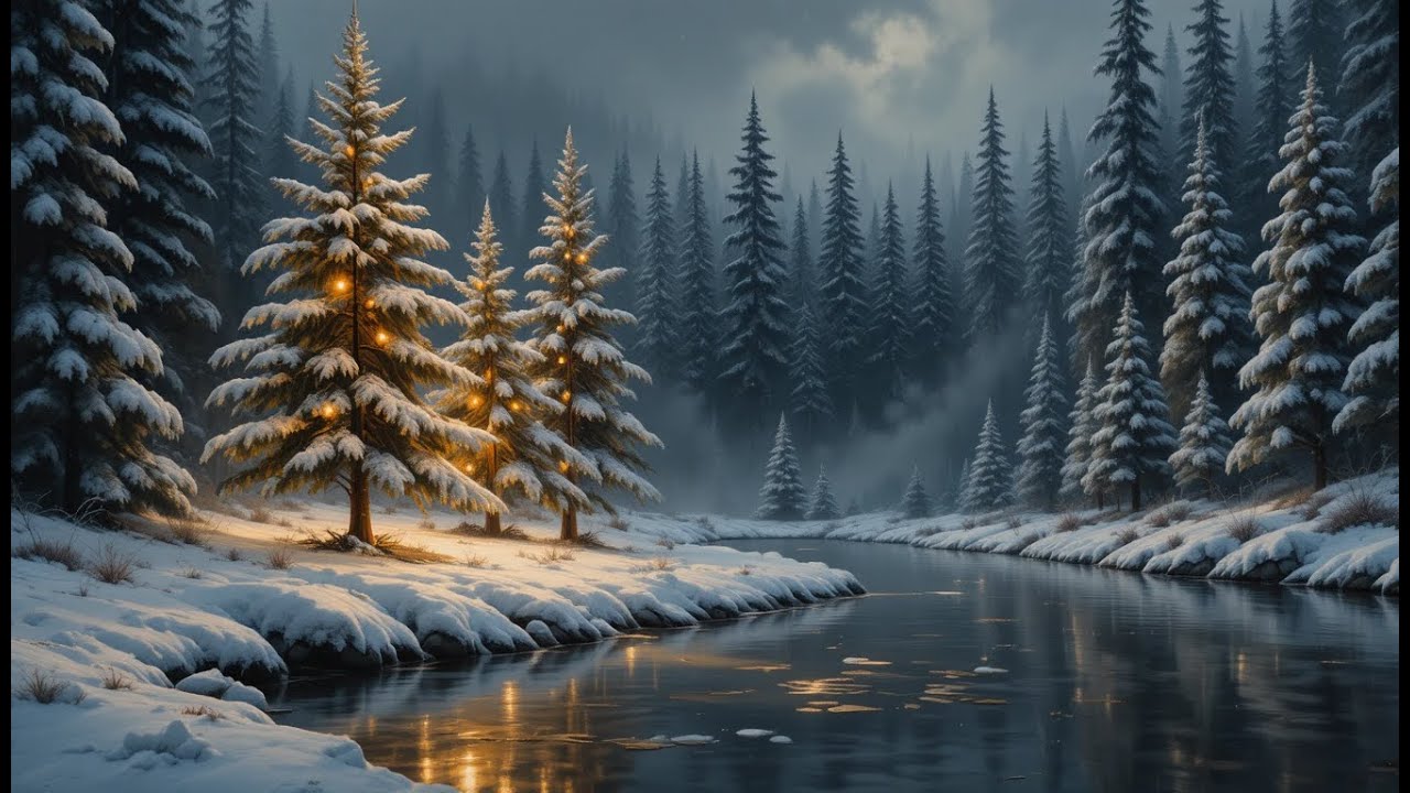 Winter Forest TV Art ❄️ Snowy Woodland Wall Art for TV (No Sound)