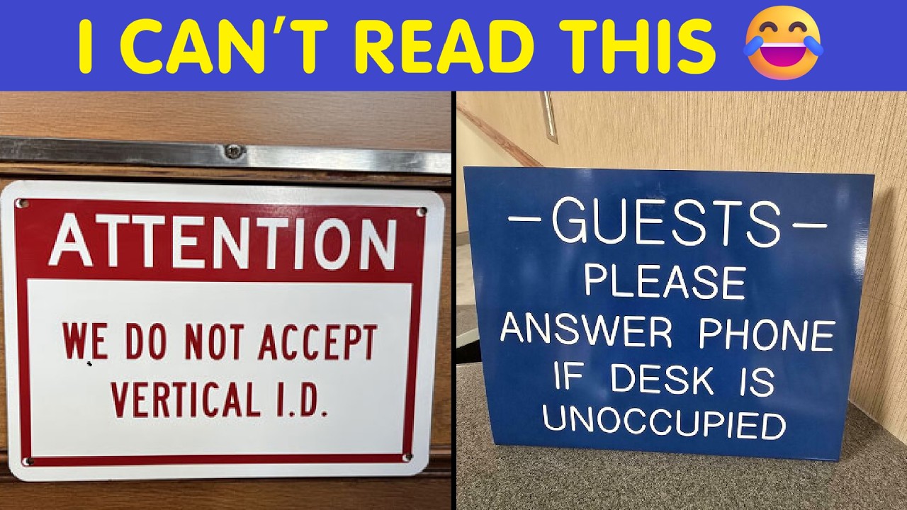 Funny Signs That Will Confuse Your Brain 😂 | Happy And Fun