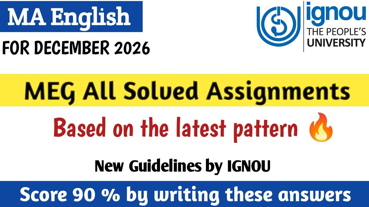 MEG 01 SOLVED ASSIGNMENT 2025-26 | MEG 01 IGNOU ASSIGNMENT 2025-26 