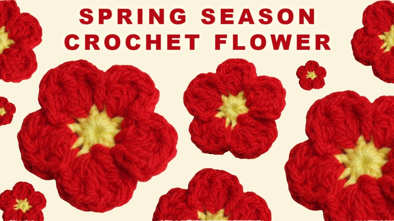 HOW TO CROCHET A 5 PETALS FLOWER TUTORIAL | BRUNATICALITY CROCHET