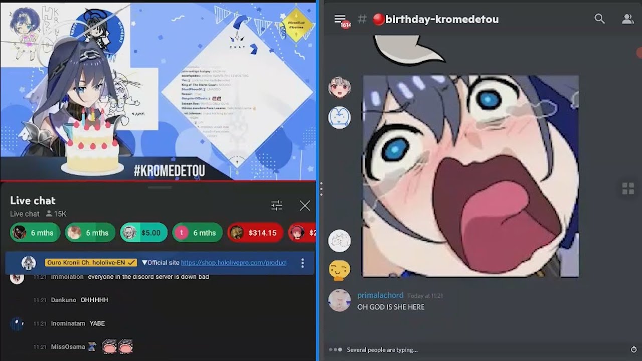 Kronii Makes [Kronies fans Community] Panic After Joining The Discord Server (YT - DC chat Sync)