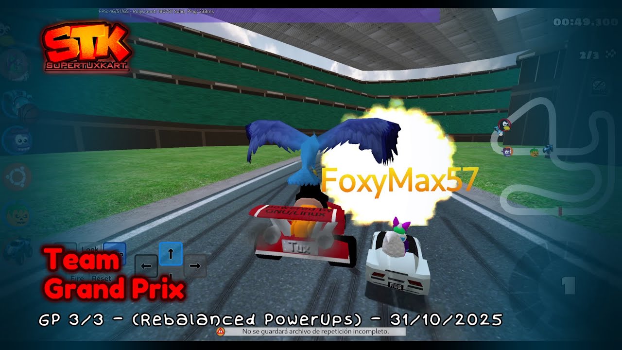 SuperTuxKart 1.5 Online - Team Grand Prix - GP 3/3 - (Rebalanced PowerUps) - 31/10/2025