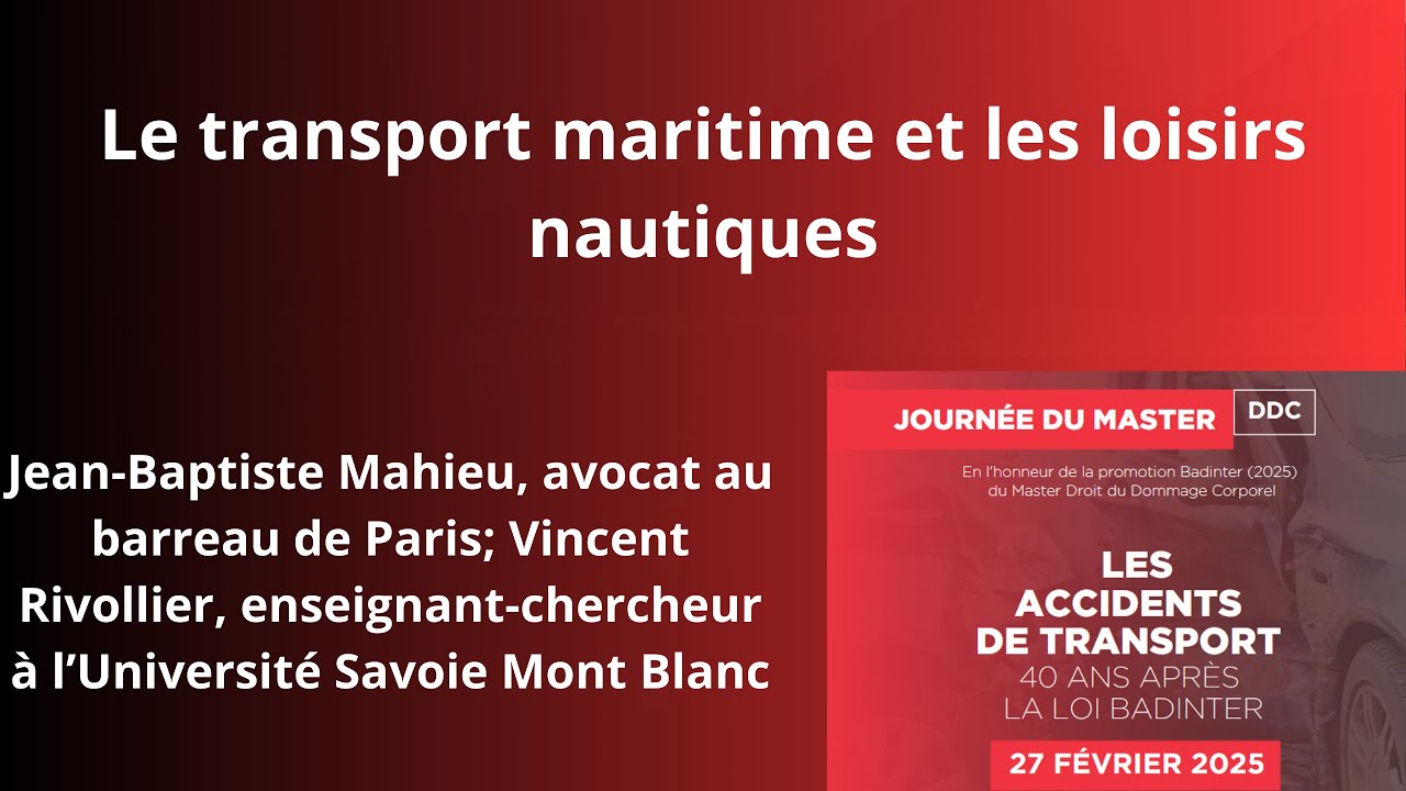 Jean-Baptiste Mahieu, Vincent Rivollier, Le transport maritime et les loisirs nautiques