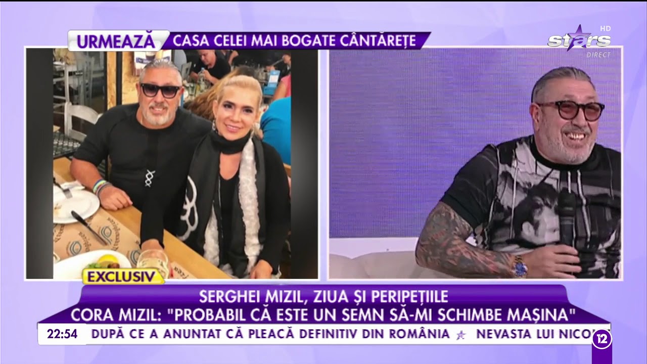 Serghei Mizil, ziua şi peripeţiile. De data aceasta, soţia i-a dat rău de furcă
