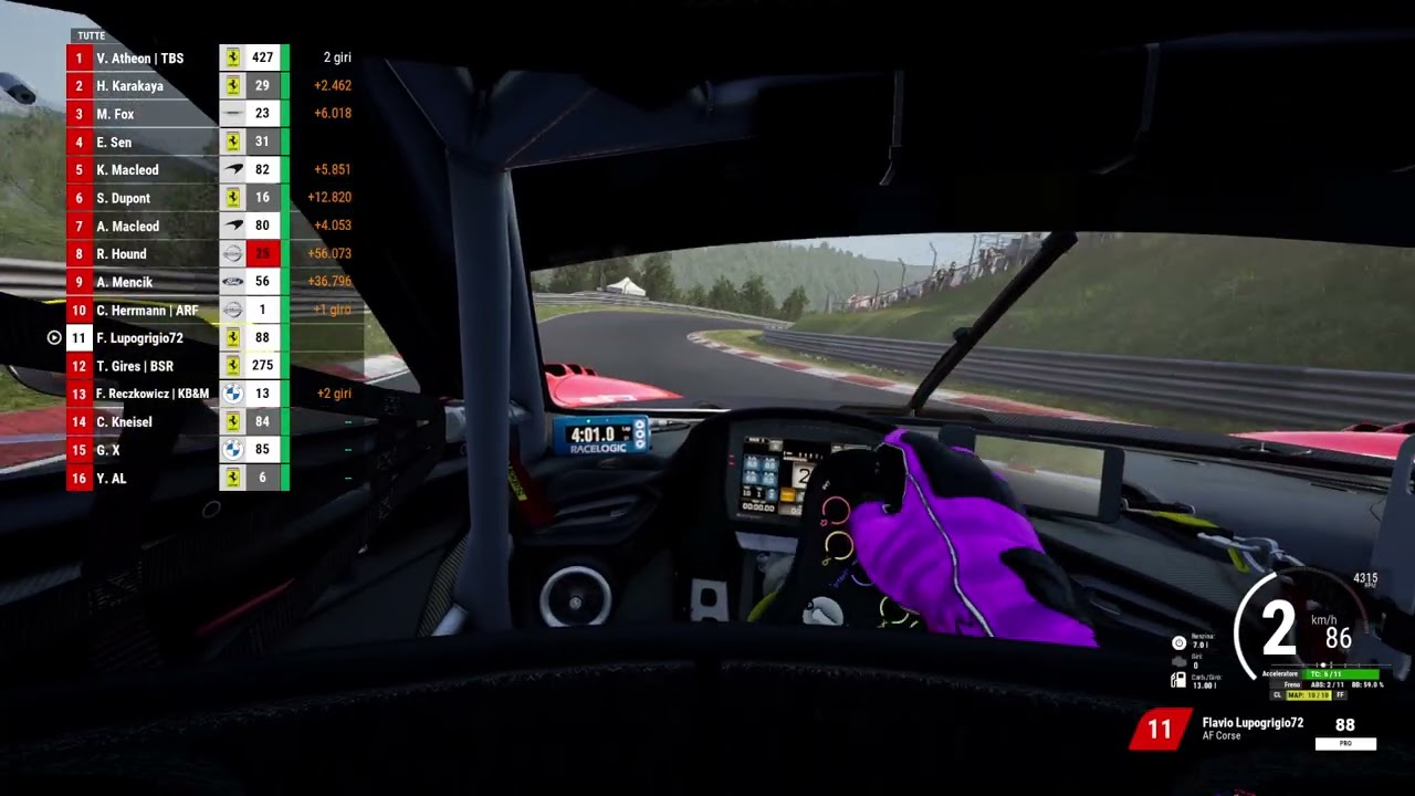 l'inferno verde nordschleife  giro chiuso in 18