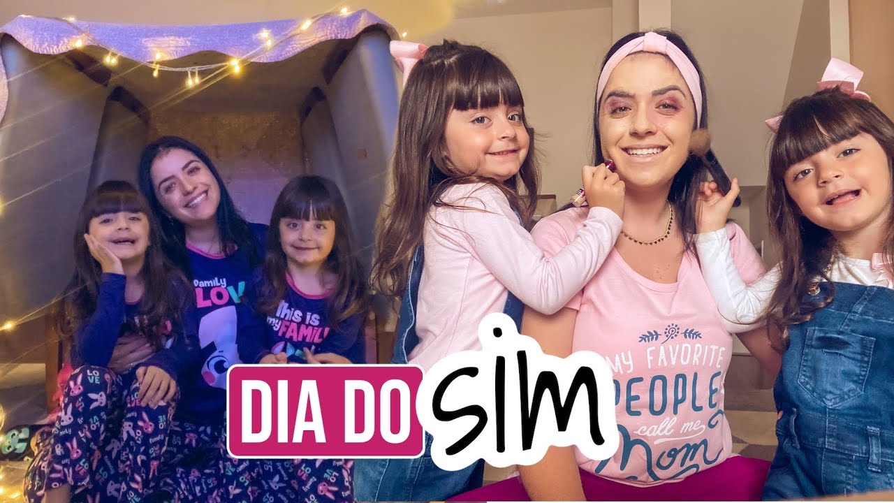 DIA DO SIM - CABANA NA SALA E CHOCOLATE DE JANTA | Jéssica e as Gêmeas