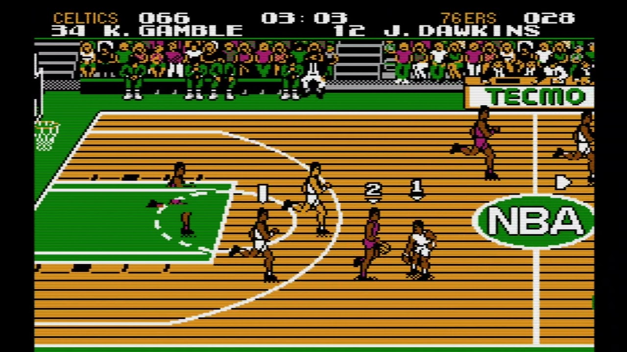 Tecmo NBA Basketball (NES) - Season - Game 9 - BOS v PHI ⛹🏾‍♂️