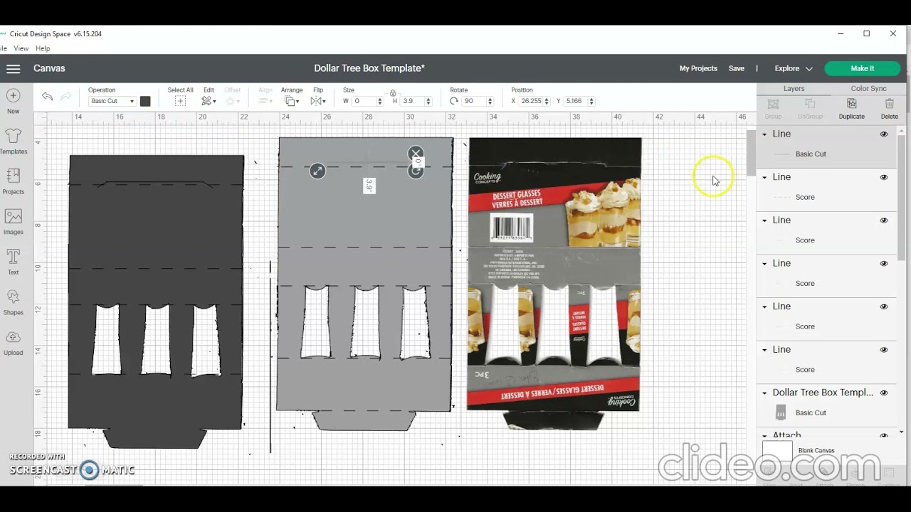 Dollar Tree Shot Glass Box Template