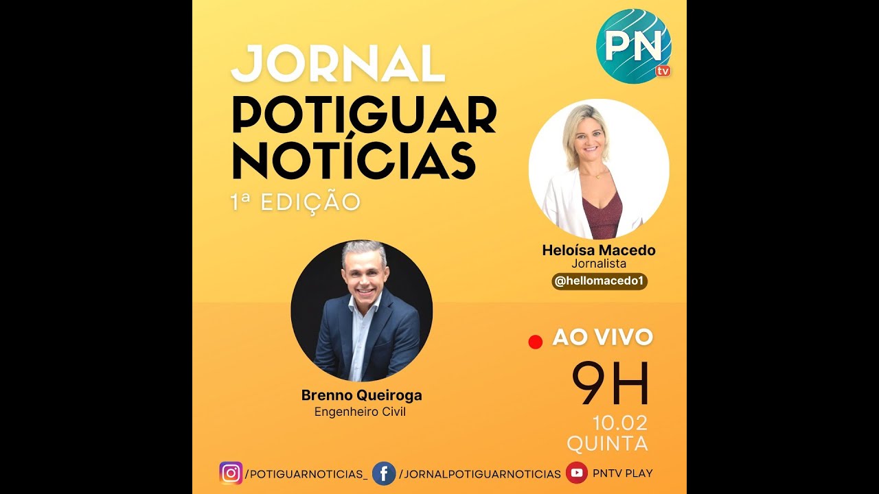 PNTV Play Jornal Potiguar Noticias 1&ordf; edi&ccedil;&atilde;o 10/02/22
