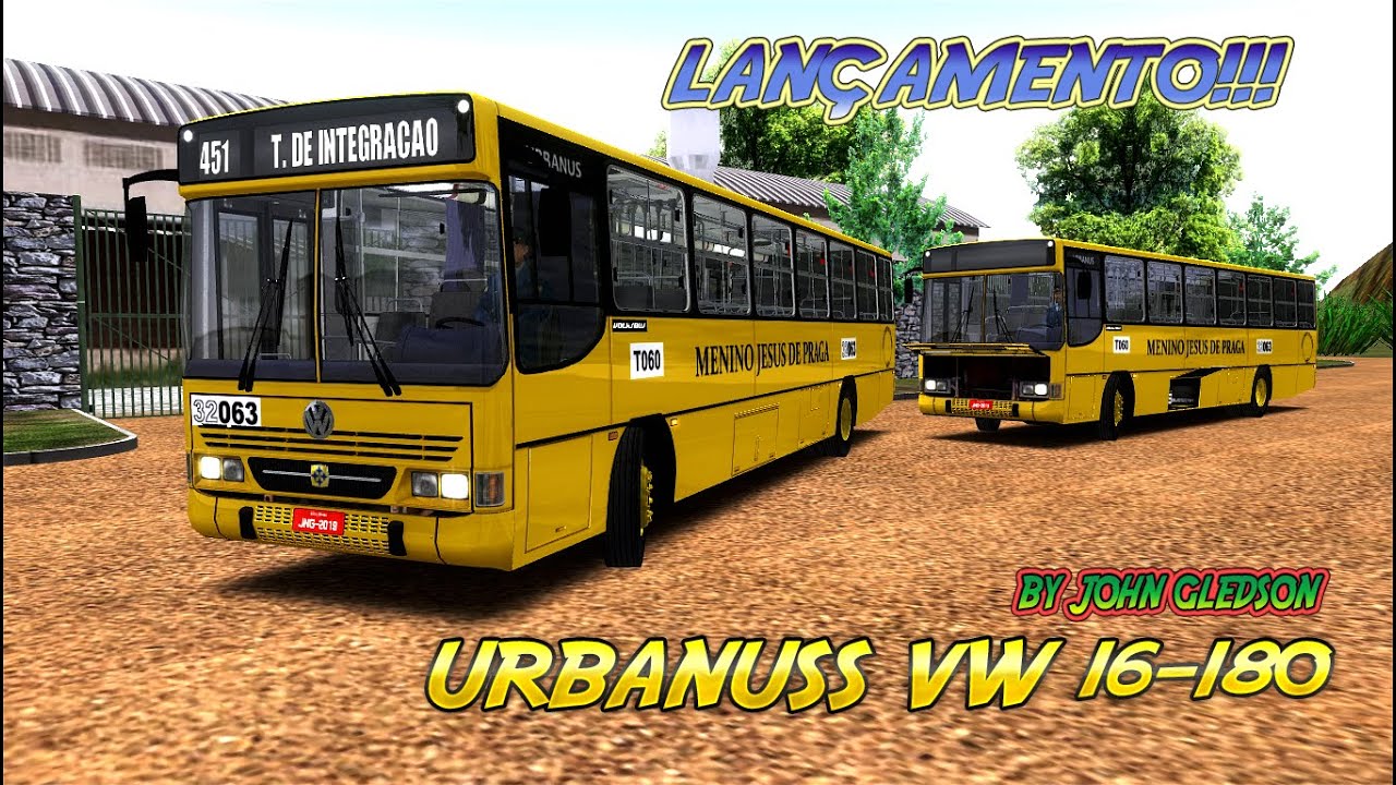 [OMSI 2] LANÇAMENTO!!! BUSSCAR URBANUSS VW 16-180 PADRÃO SÃO LUIZ BY JOHN GLEDSON