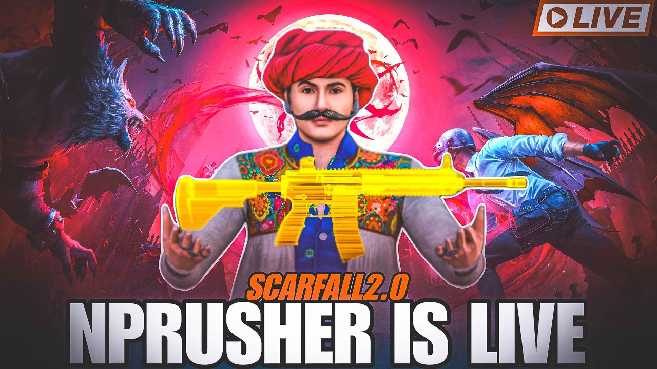 ScarFall 2.0 LIVE NOW 🔥 RUSHER OP 1v4 Clutch | Mumbai Map High Rush