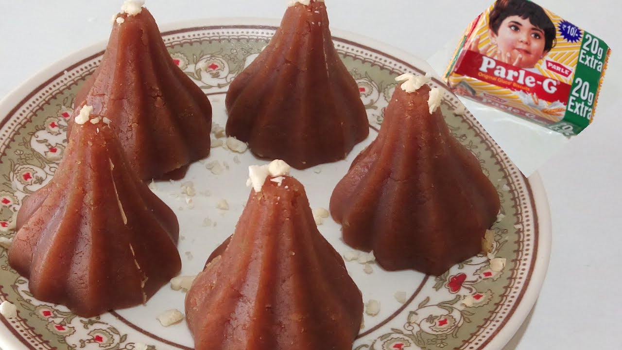 Parle-g Biscuits Modak/बिस्किट से मोदक को इस तरीके से बनाए बिल्कुल भी कच्चे नही बनेंगे/बिस्कुट मोदक/
