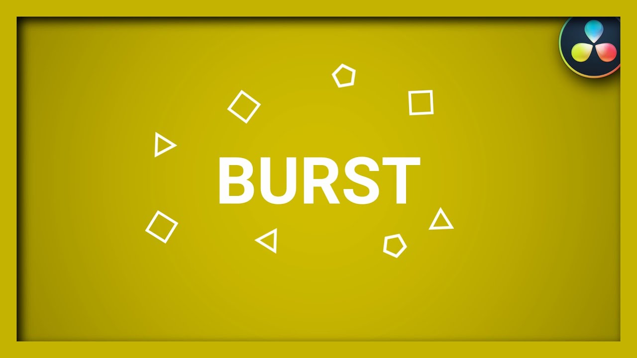 Shapes Burst Animation | Davinci Resolve 16 Typography and Motion Graphics