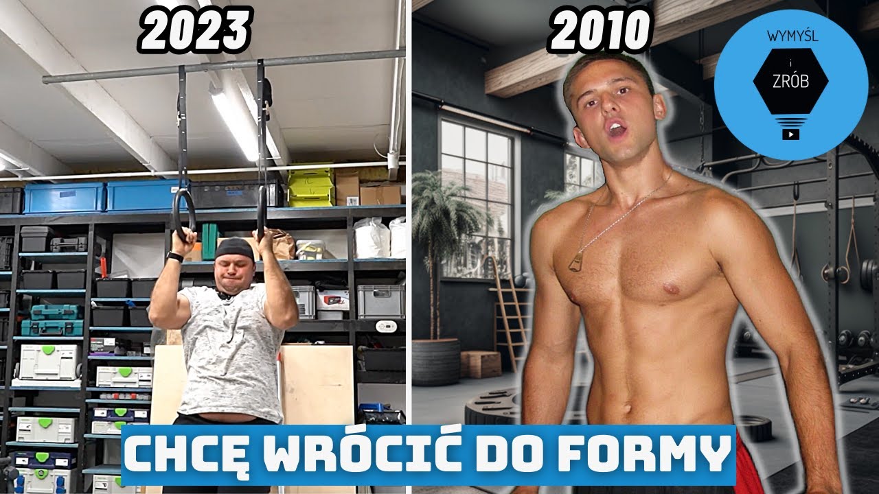 Kółka gimnastyczne i drążek -  jak zamontować. Ćwiczenia w warsztacie.