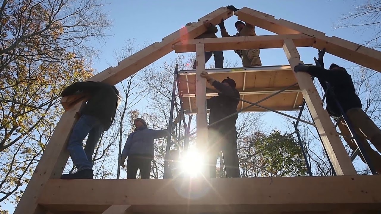 Hand crafted beauty, a timber frame barn is raised in Norwich