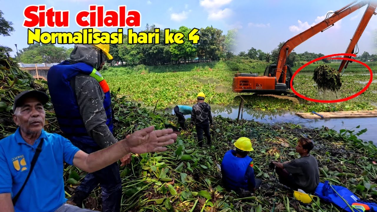 PULUHAN TAHUN DICUWEKIN SETU INI MULAI TERLIHAT KEMBALI || HARI KE 4 NORMALISASI SITU CILALA 