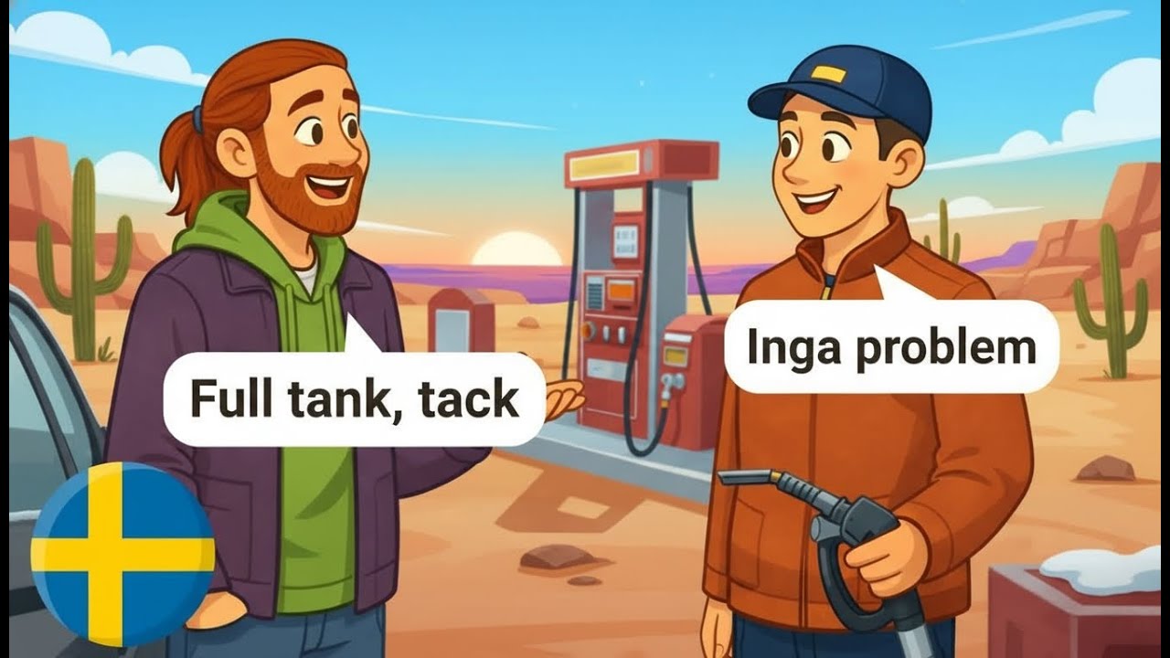 Learning Swedish for beginners (With Subtitles) | A1-A2 | Driving Conversations