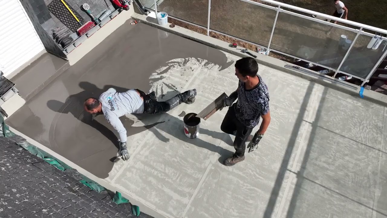 [Étanchéité Balcon] Système Résine avec Entoilage+Isolation – Réalisation Breizh Étanchéité