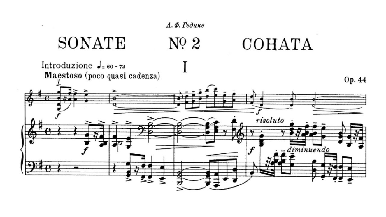 Nikolai Medtner - Violin Sonata No. 2, Op. 44 [with score]