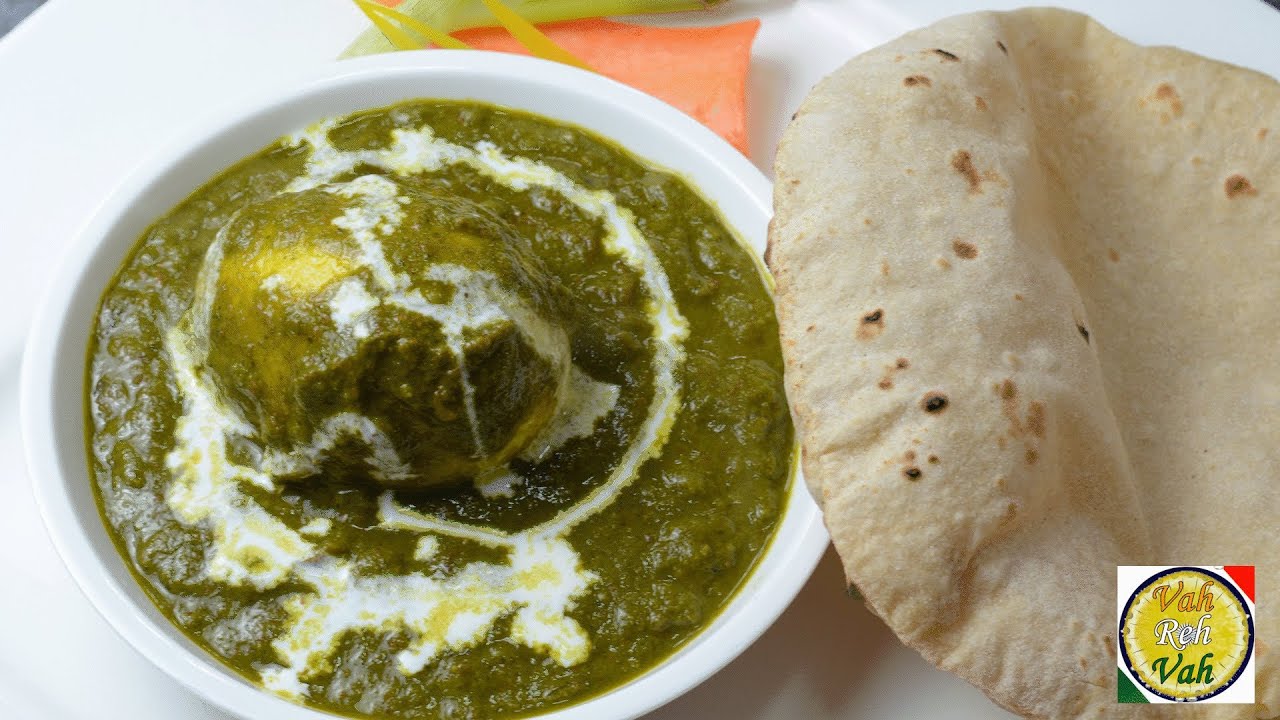 Palak Anda Curry - Egg and Spinach Curry - By VahChef @ VahRehVah.com
