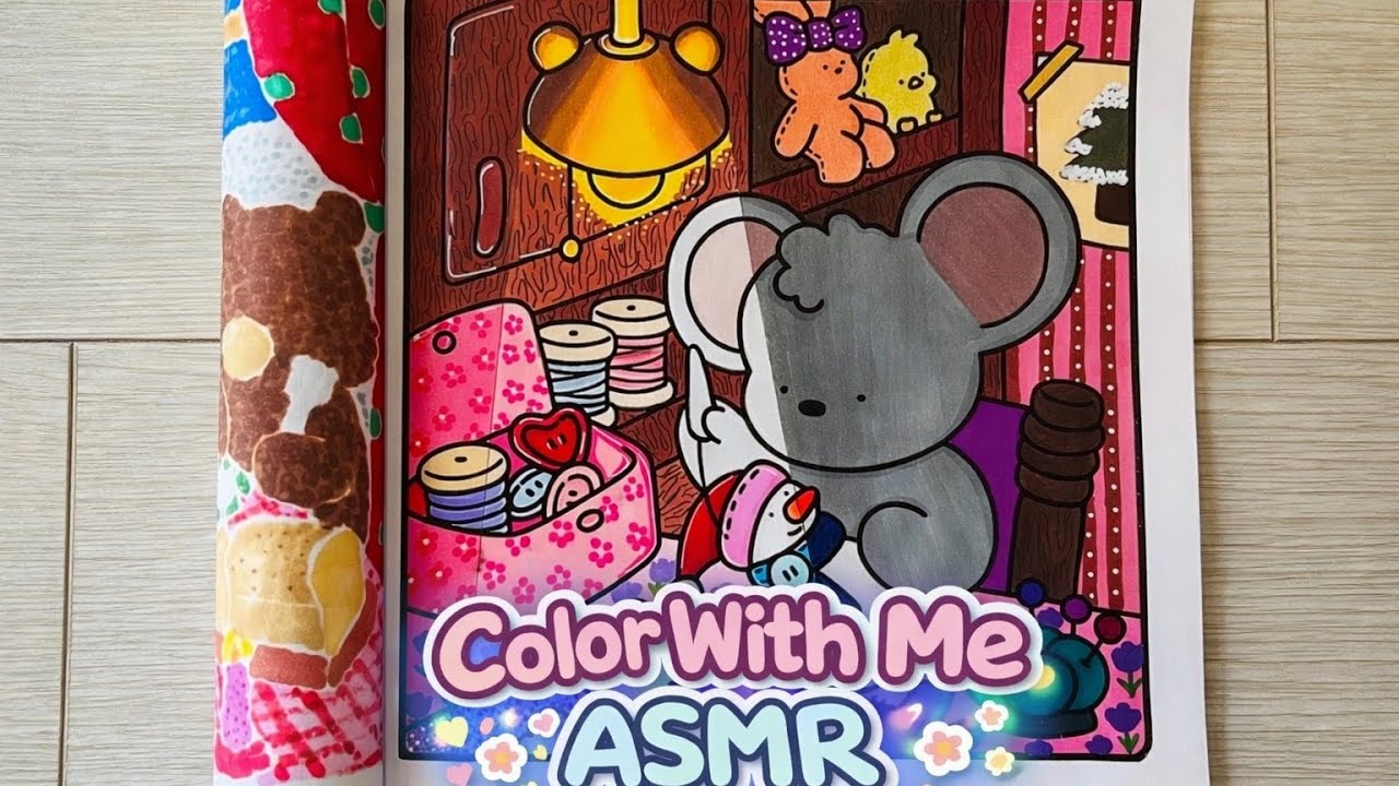 Color With Me ASMR (6 Minutes) ☁️ Comfy Days | Cozy Coloring Page 10 | Short Version