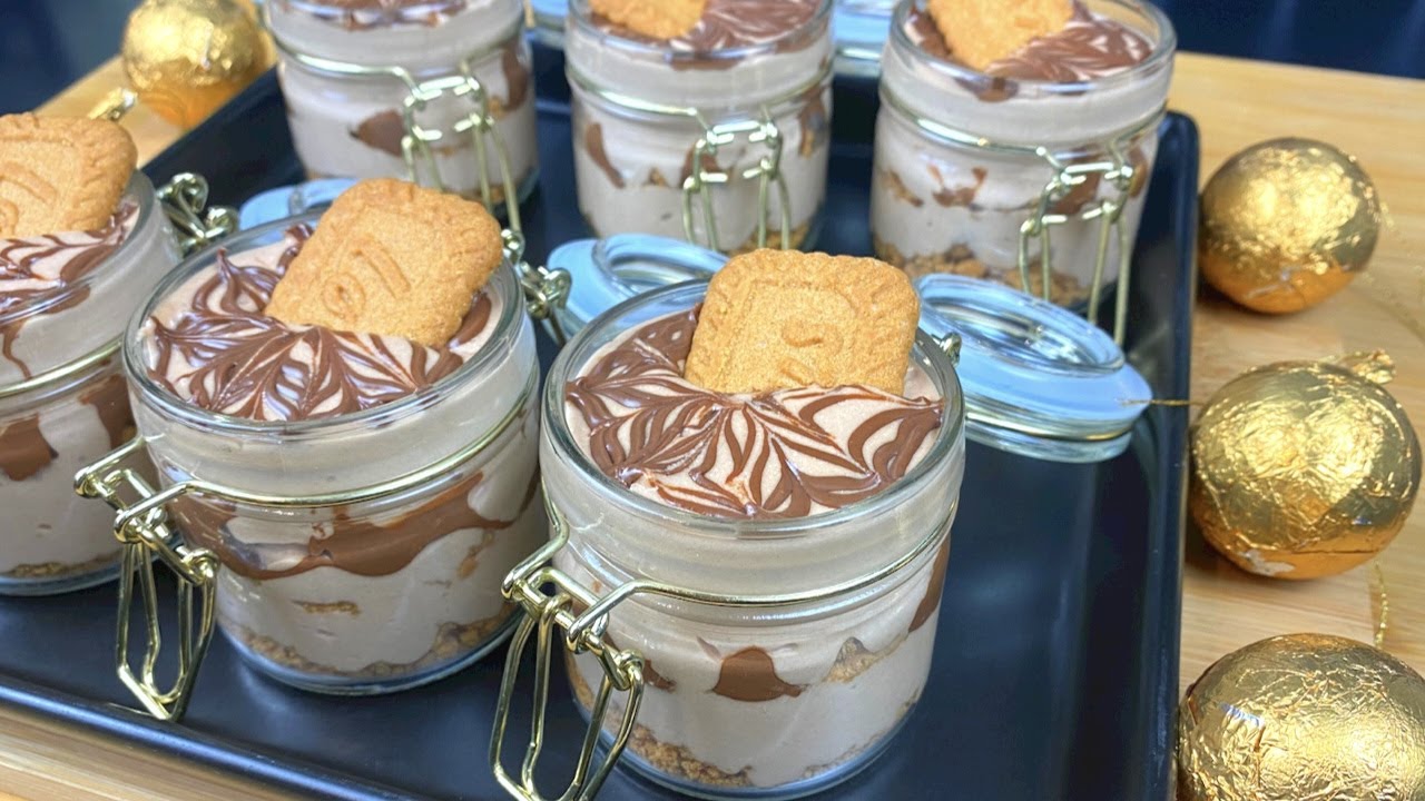 DÉLICIEUSES VERRINES SPÉCIALES FÊTE DE FIN D’ANNÉE LES TIRAMISUS AU NUTELLA/SPÉCULOS RECETTE FACILE