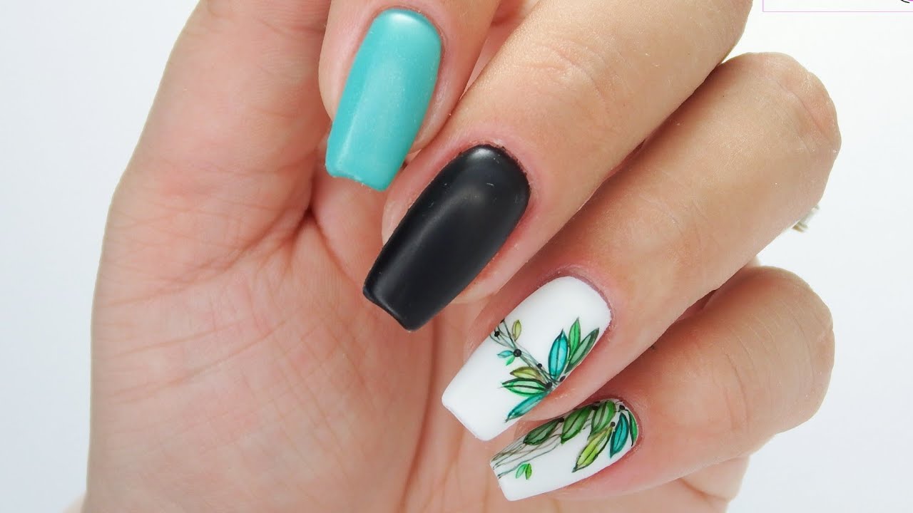 Green nails leaf / inails dobrarada