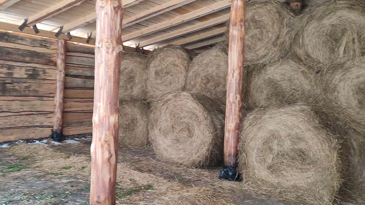 Склад для хранения сена. Быстро, просто и недорого.