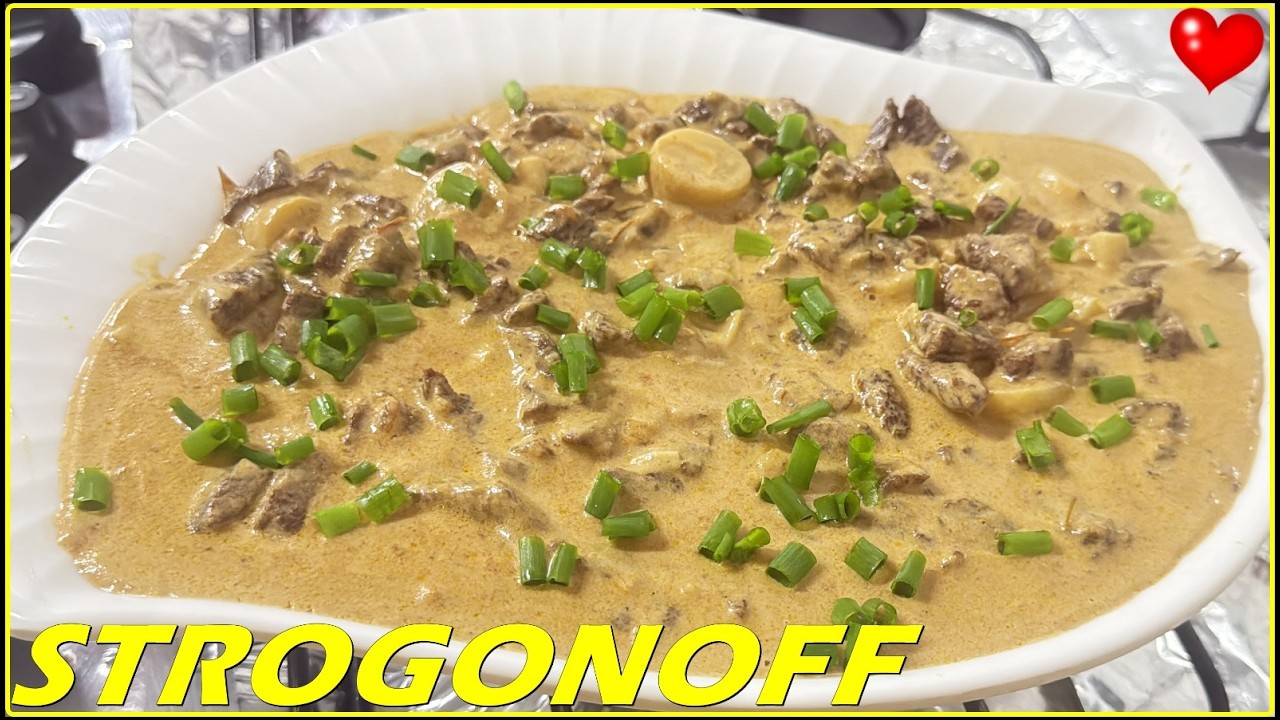 RECEITA BOA DE STROGONOFF DE CARNE!!