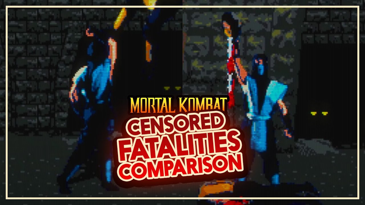 Mortal Kombat 1 - Mega Drive / Genesis - Censored Fatalities vs Blood Code Versions