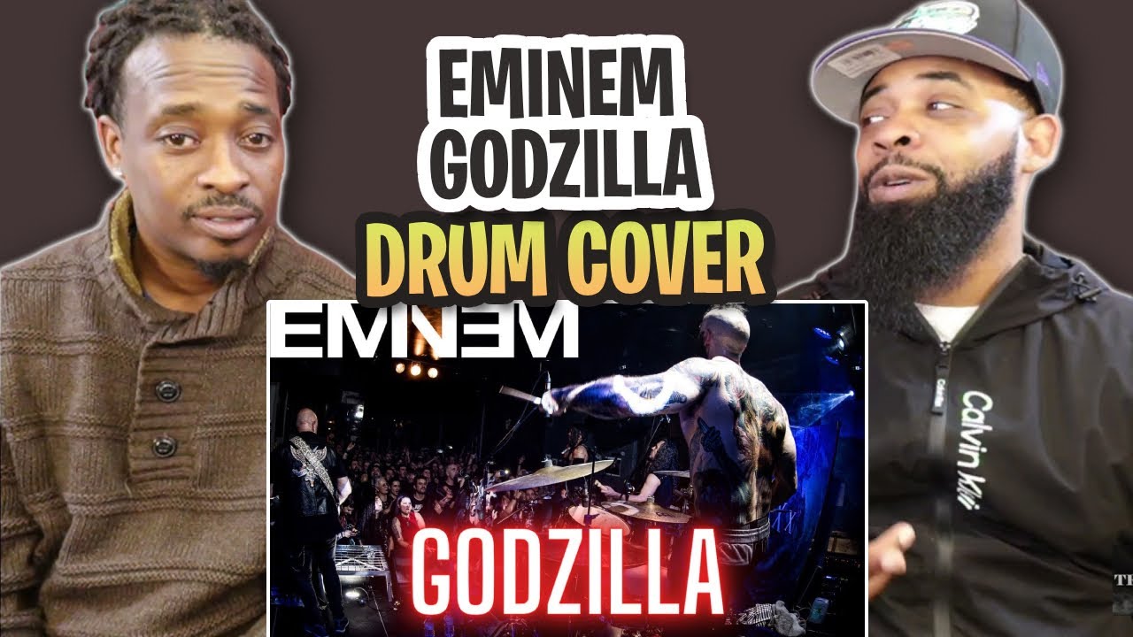 TRE-TV REACTS TO -  EMINEM | GODZILLA - DRUM COVER.