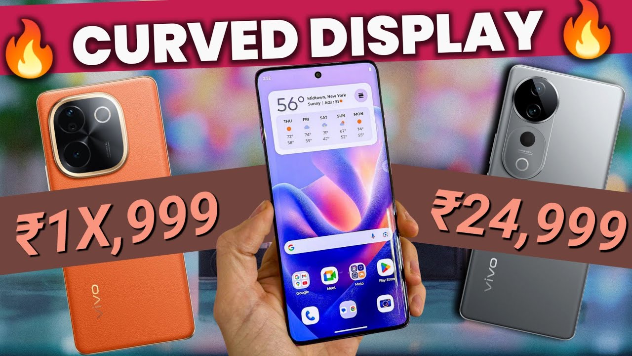 CURVED DISPLAY PHONE OF VIVO : Top 5 BEST Curved Amoled Display phone Under ₹30,000 April 2025