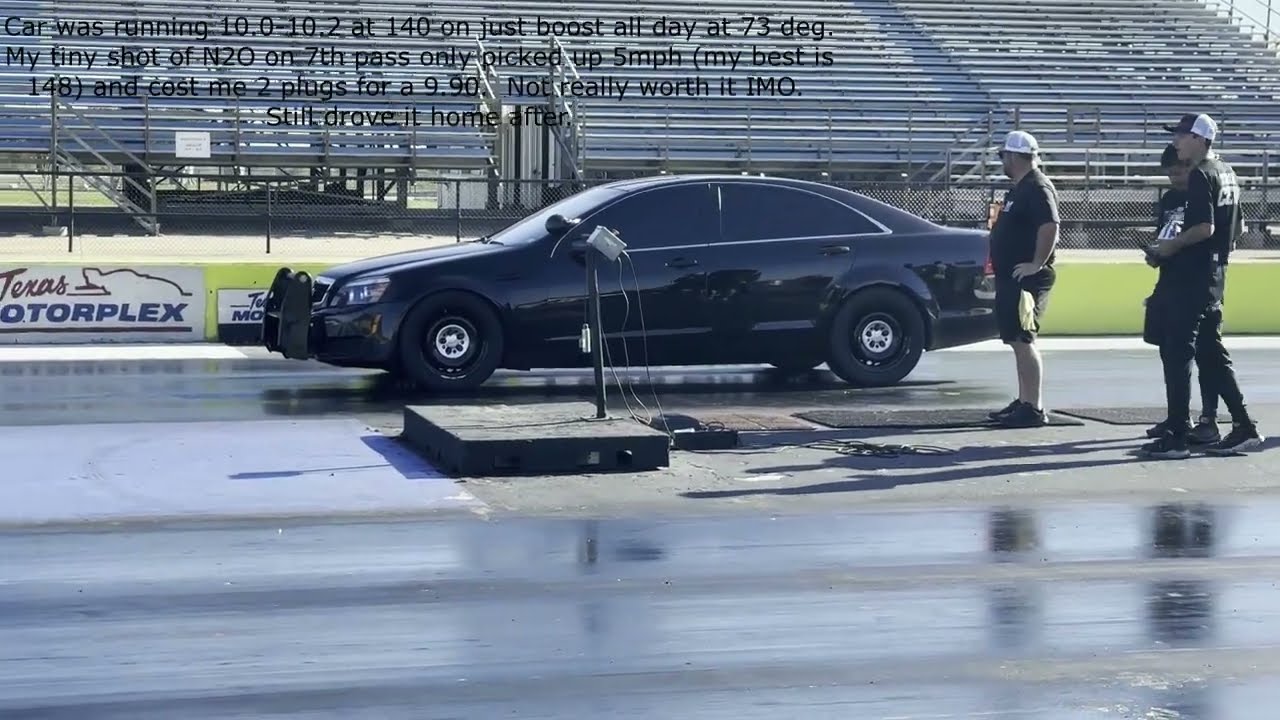 9 sec Caprice has another track day 9.90 at 145