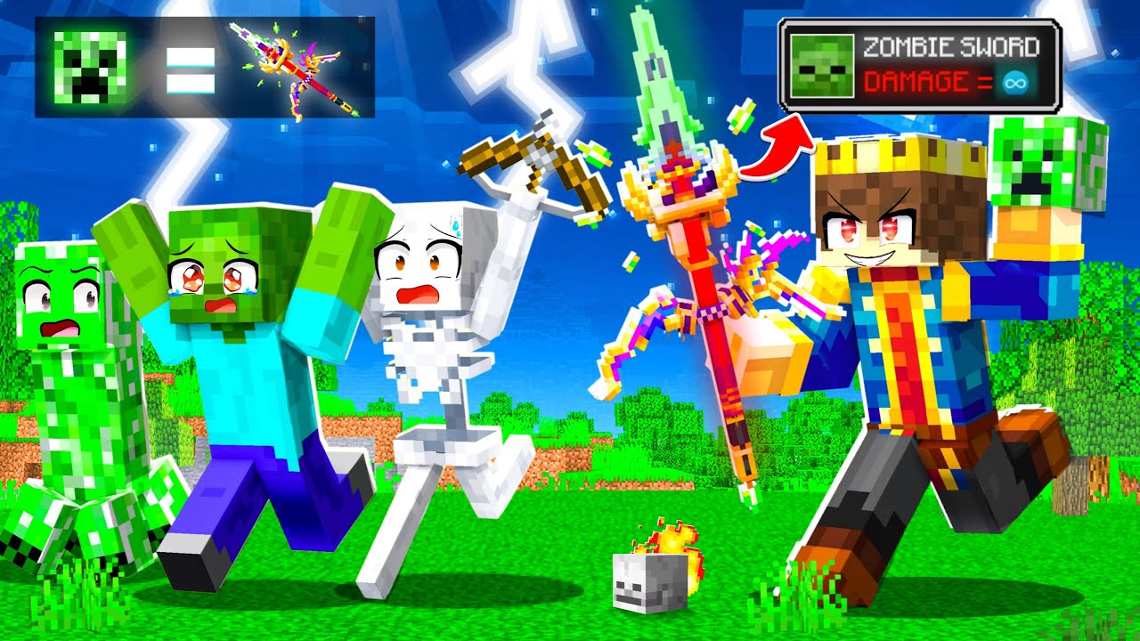Minecraft But You Can Convert MOBS Into OP WEAPONS !!