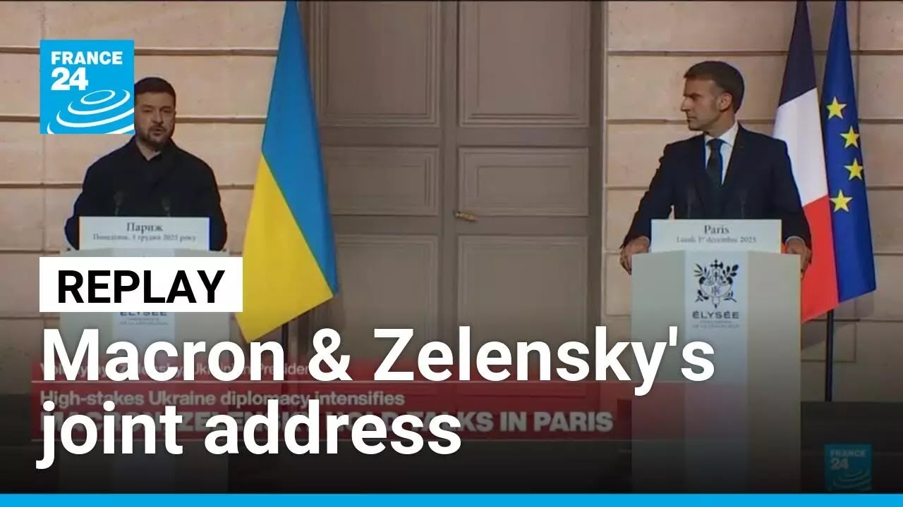 REPLAY : Emmanuel Marcon and Volodymyr Zelensky's joint address in Paris • FRANCE 24 English